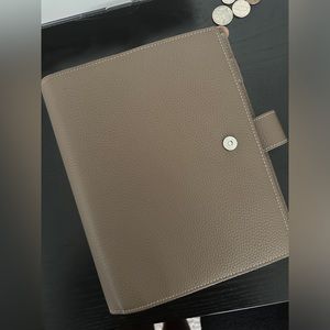 Cloth and paper A5 leather agenda cover